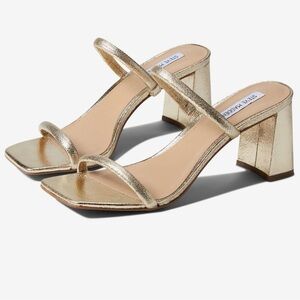 Steve Madden Women’s Lilah Sandal Heel Gold Size 7.5 Worn Once